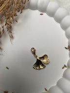 CHARM FEUILLE DE GINKO  ACIER INOXYDABLE