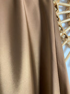 JUPE SATIN DENTELLE CAMEL    TU 38/44