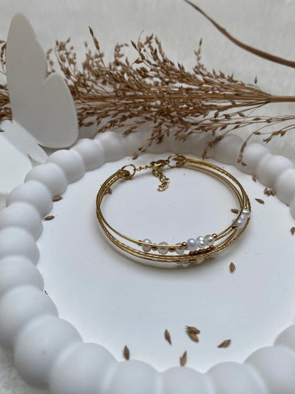 JONCS OPHELIA PERLES D EAU DOUCE   PIERRE NATURELLE