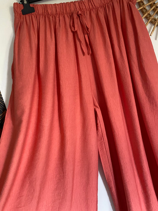 PANTALON PALAZZO TERRACOTA   44/48