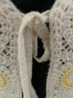 GILET CROCHET JAUNE TU 36/ 44