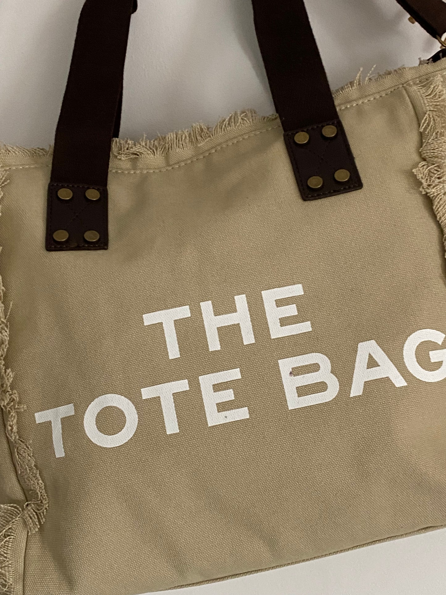 SAC THE TOTE BAG BEIGE AVEC BANDOULIERE REGLABLE