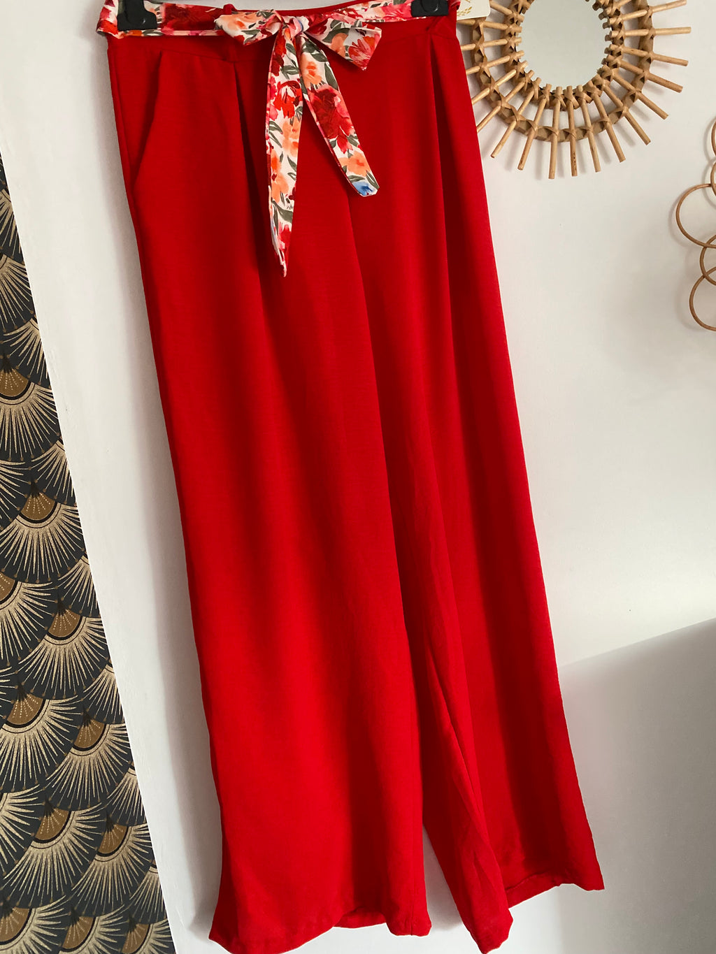 PANTALON  PALAZZO MILY ROUGE  TU 40/48