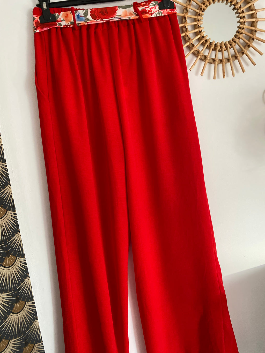 PANTALON  PALAZZO MILY ROUGE  TU 40/48