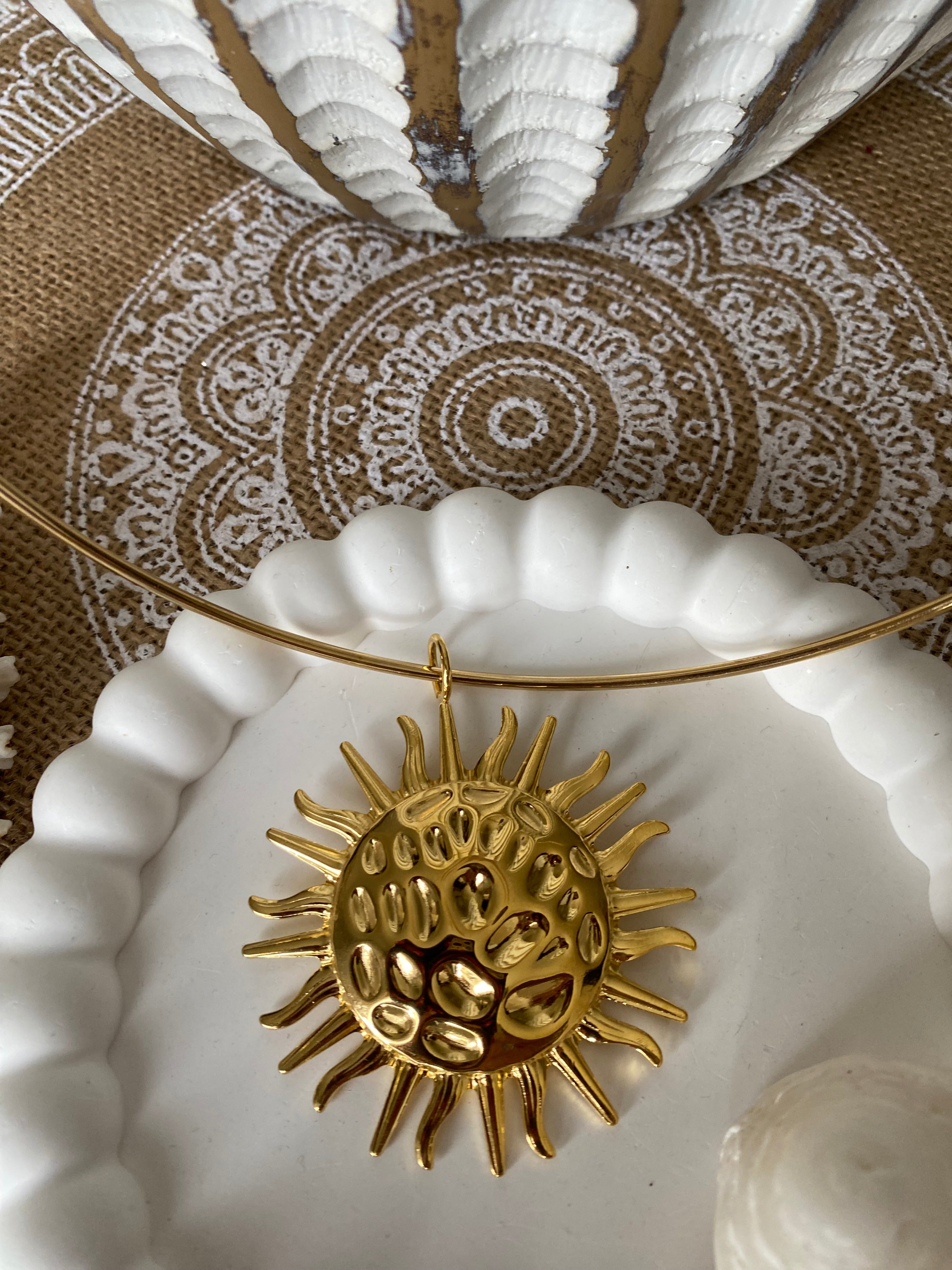 COLLIER RIGIDE  SUN   ACIER INOXYDABLE