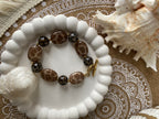 BRACELET LEOPARD  ACIER INOXYDABLE ET RESINE