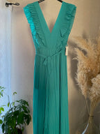 Combinaison plissée turquoise