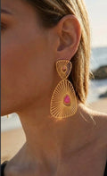 BOUCLES D'OREILLES EMY ROSE  ACIER INOXYDABLE