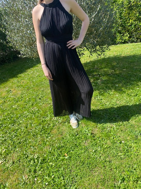 combinaison sans manche uni  noir