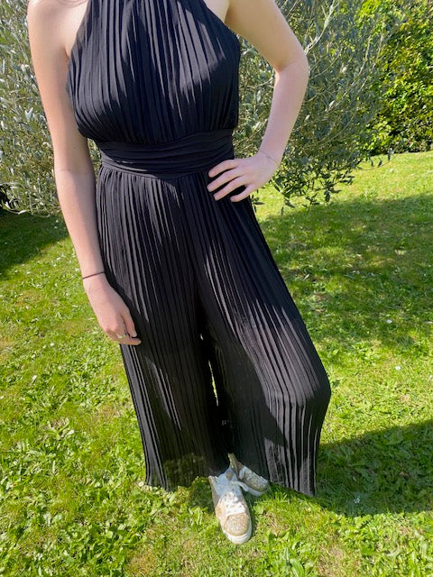 combinaison sans manche uni  noir