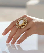 BAGUE BEACH ACIER INOXYDABLE BLANCHE