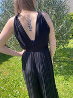 combinaison sans manche uni  noir