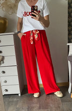 PANTALON  PALAZZO MILY ROUGE  TU 40/48