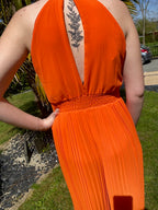 combinaison sans manche uni  corail