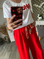 PANTALON  PALAZZO MILY ROUGE  TU 40/48