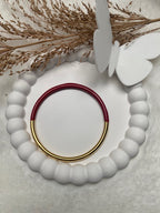 BRACELET JONC BORDEAUX  ACIER INOXYDABLE