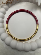 BRACELET JONC BORDEAUX  ACIER INOXYDABLE