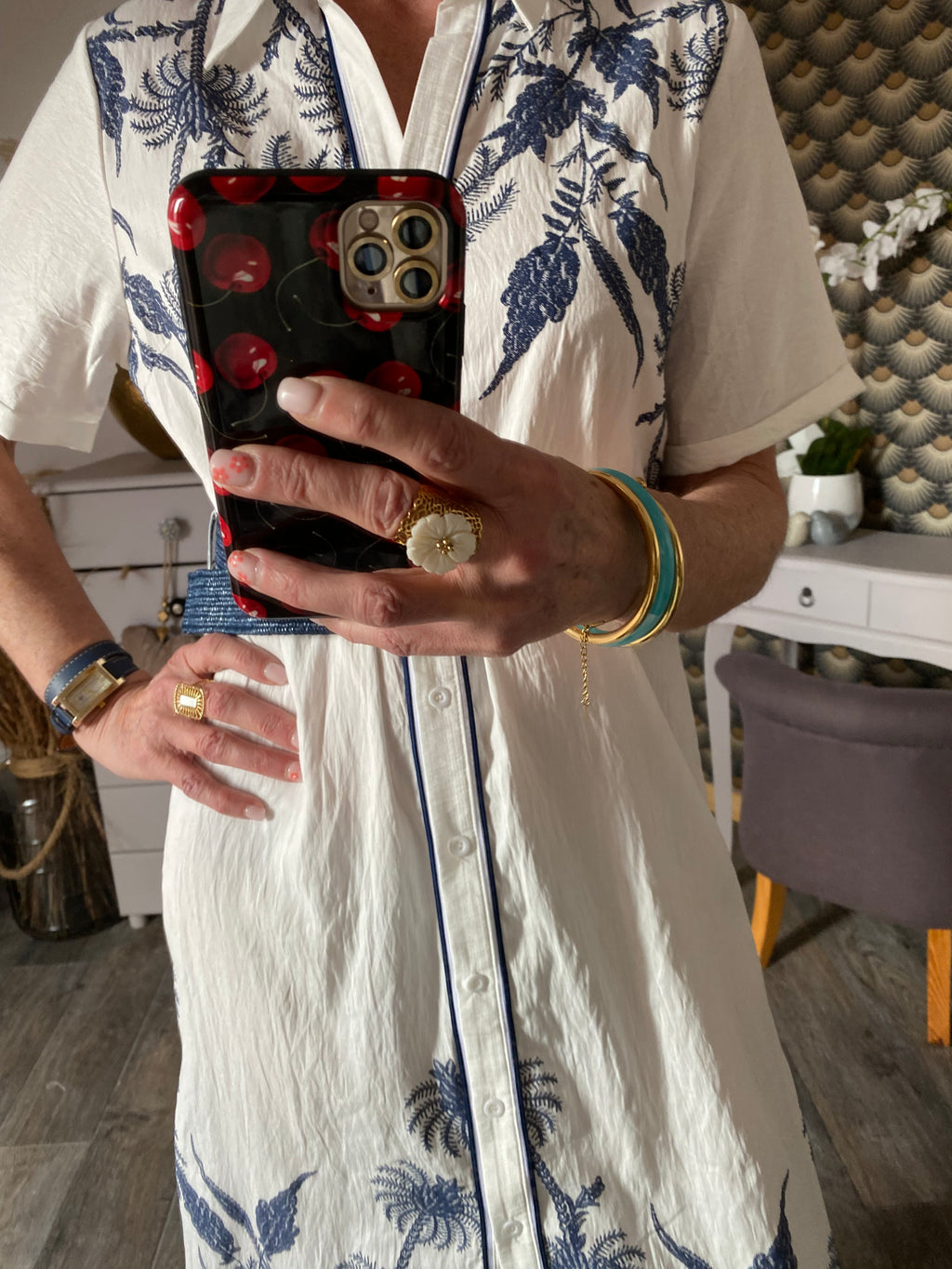 ROBE ISABELLA BLEU MARINE  TU 34/40