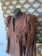 BLOUSE ISABELLA  CHOCOLAT   TENCEL   TAILLES: S/M/L