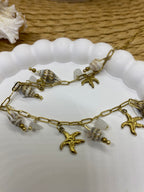 COLLIER SAUTOIR  COQUILLAGE  COLLECTION OCEAN     ACIER INOXYDABLE