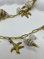 COLLIER SAUTOIR  COQUILLAGE  COLLECTION OCEAN     ACIER INOXYDABLE