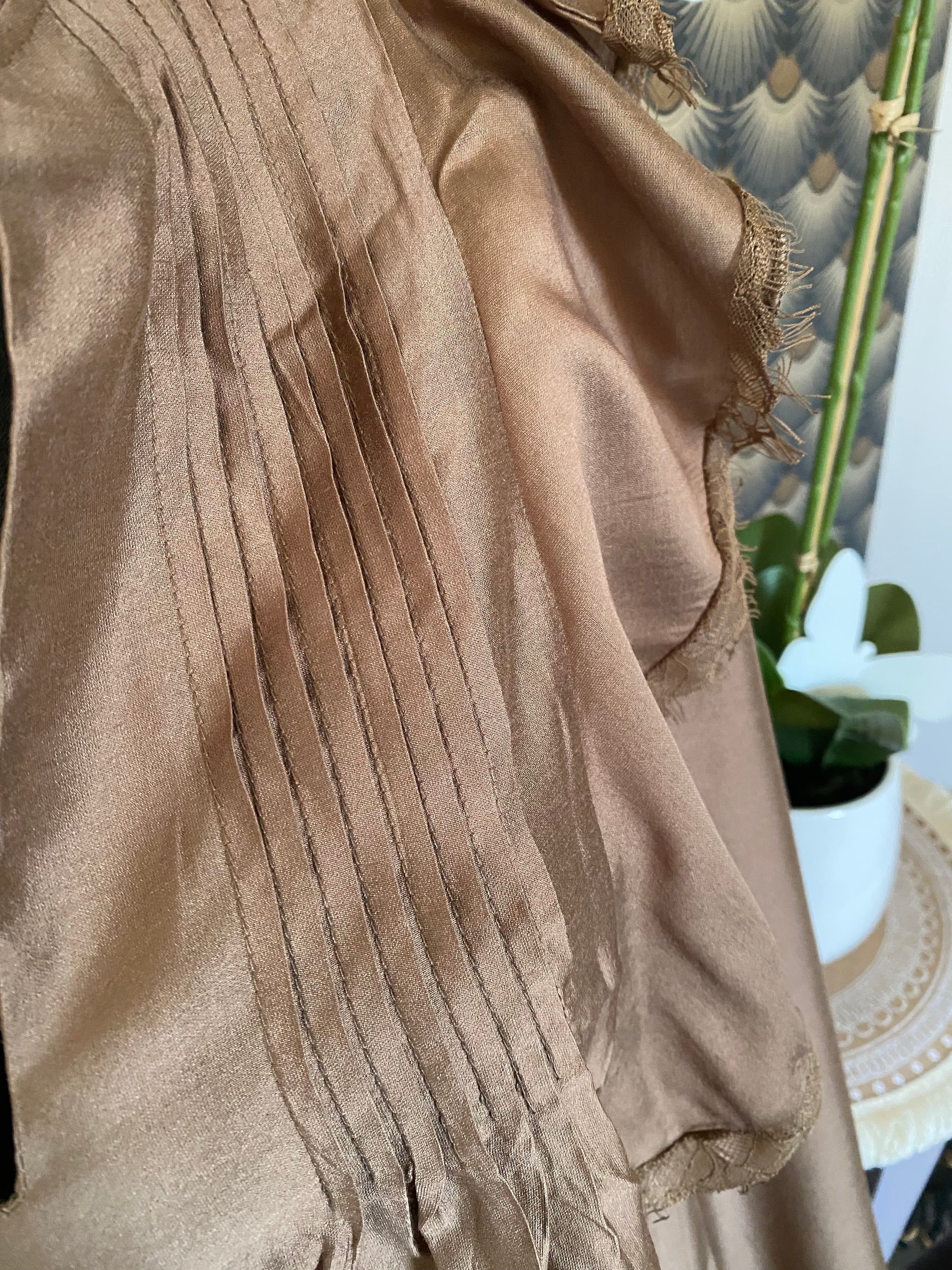 BLOUSE ISABELLA  BRUN TENCEL   TAILLES: S/M/L