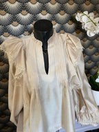 BLOUSE ISABELLA  ECRU  TENCEL   TAILLES: S/M/L