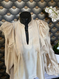 BLOUSE ISABELLA  ECRU  TENCEL   TAILLES: S/M/L