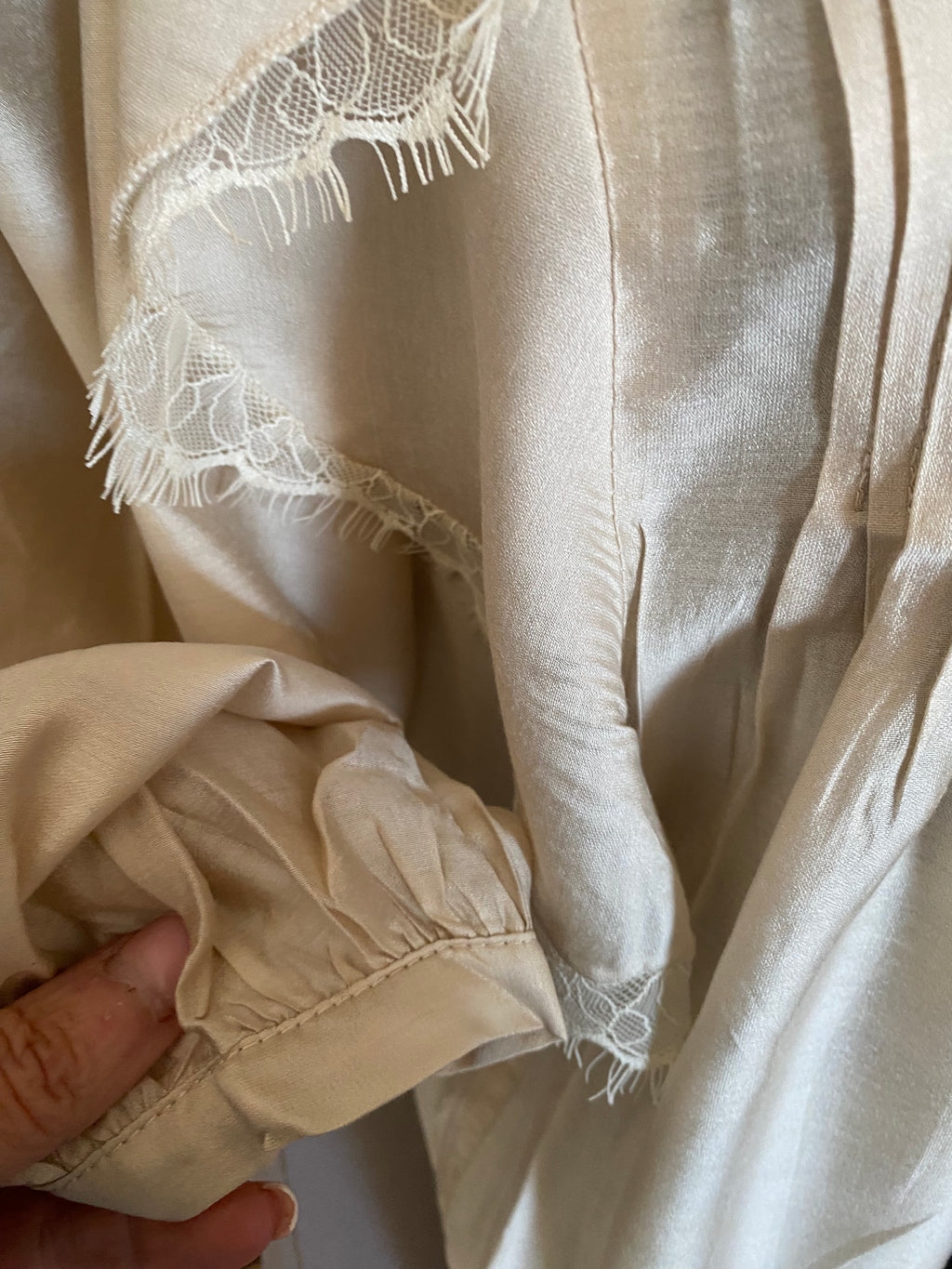 BLOUSE ISABELLA  ECRU  TENCEL   TAILLES: S/M/L