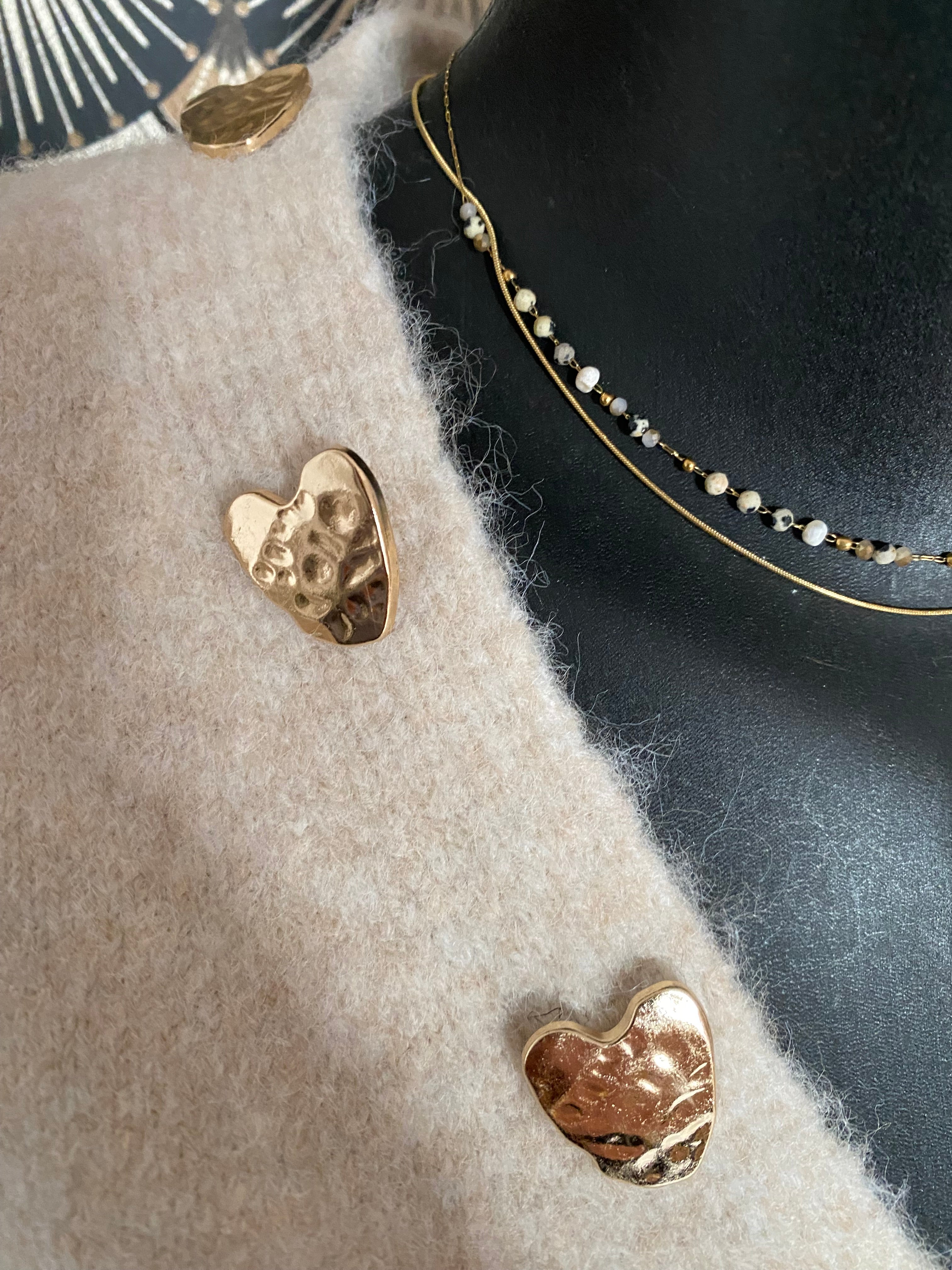 GILET COEUR ECRU  TU36/44