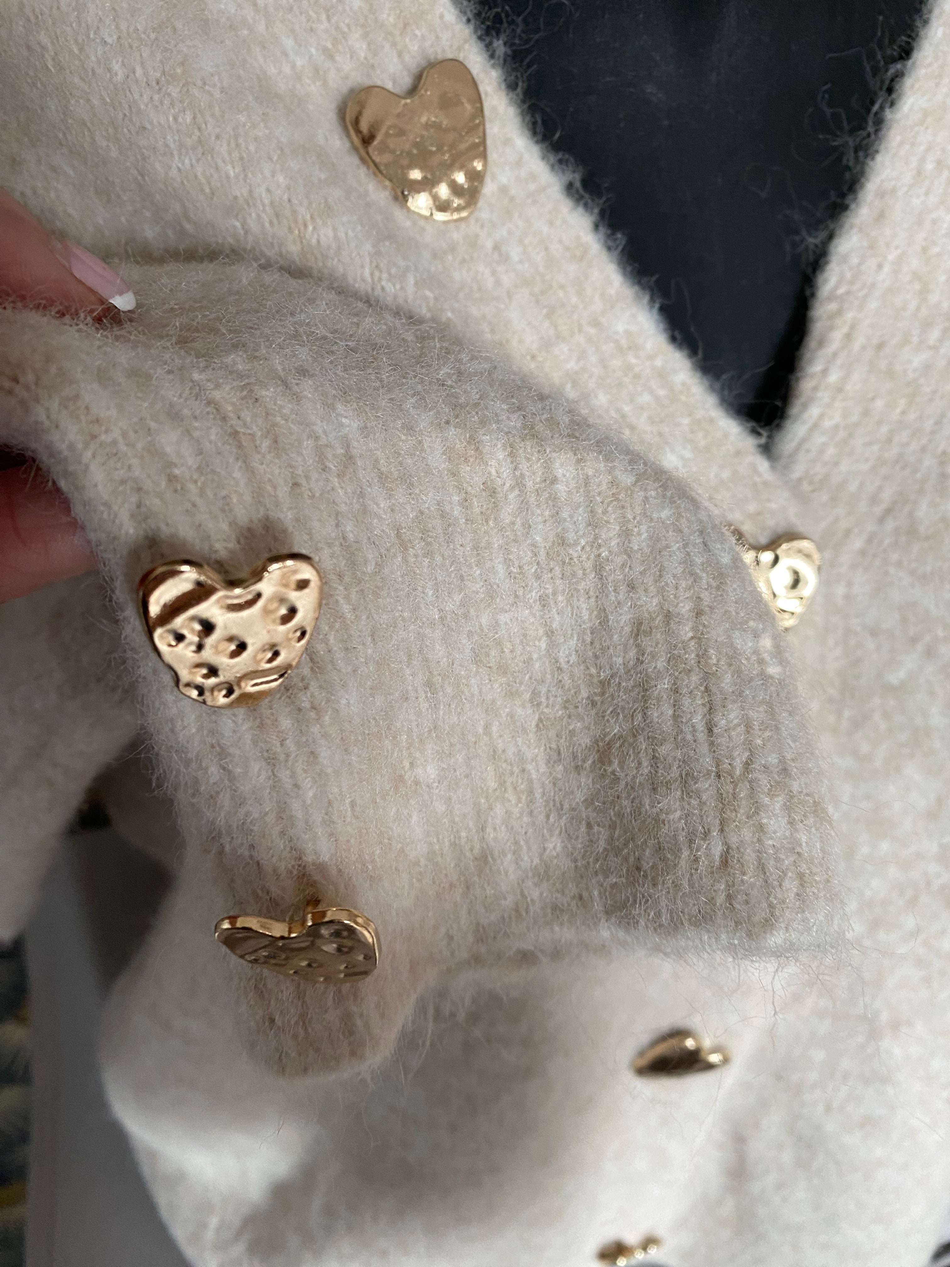 GILET COEUR ECRU  TU36/44