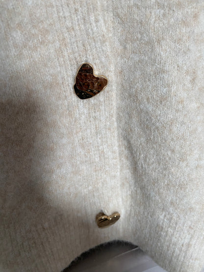 GILET COEUR ECRU  TU36/44