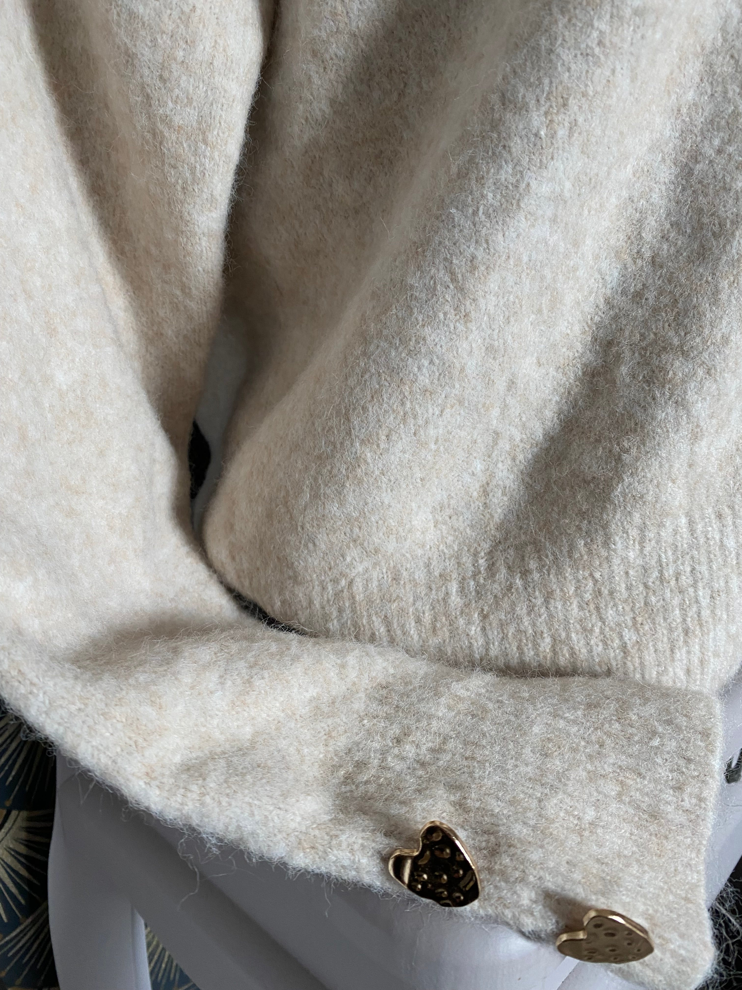 GILET COEUR ECRU  TU36/44