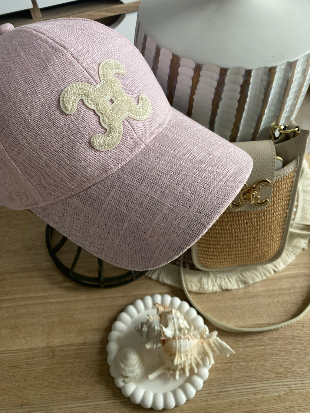 CASQUETTE CHACHA MODELE 1  TU   ROSE PALE