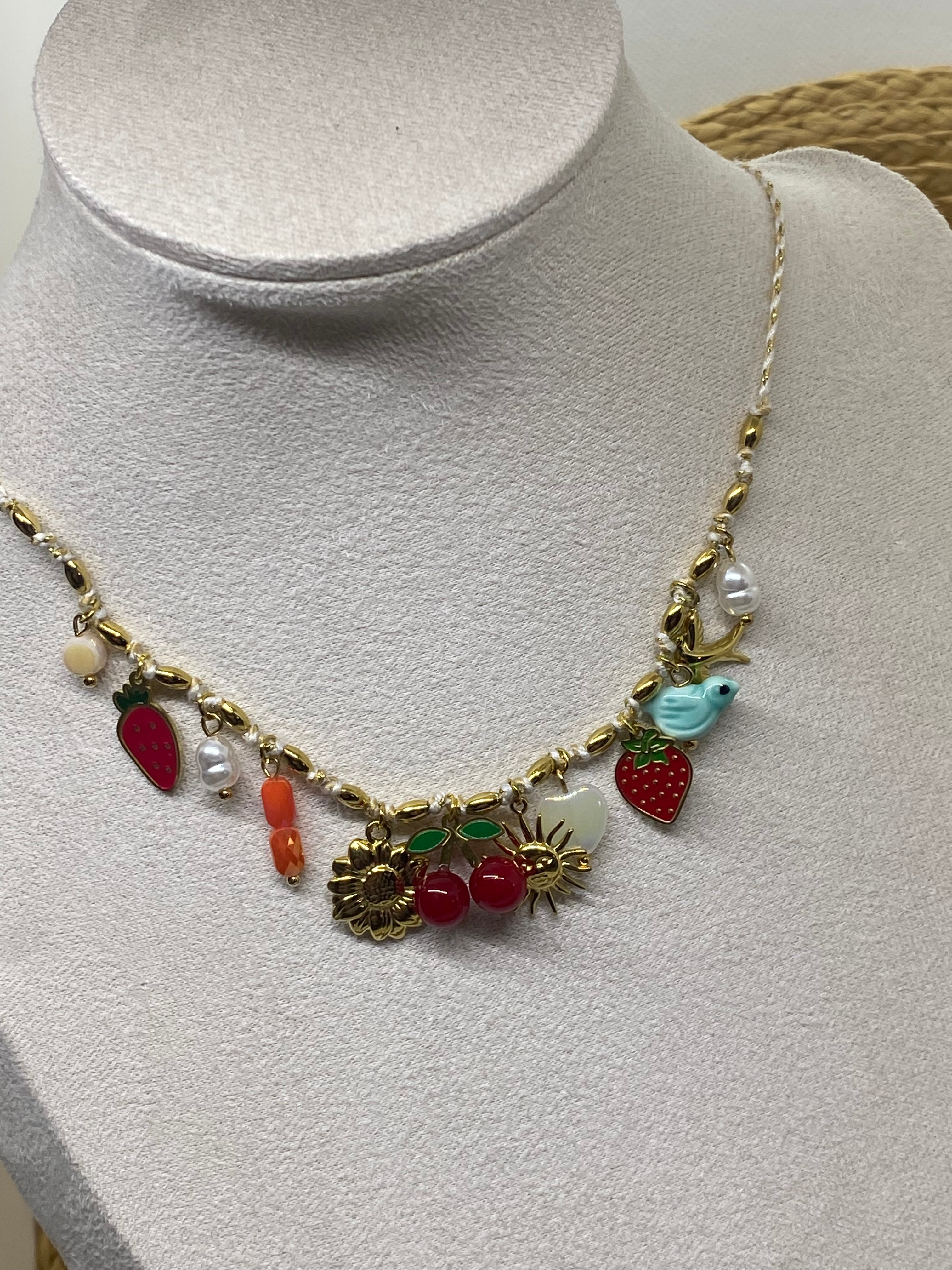 COLLIER FRUITS  COLLECTION OCEAN  ACIER INOXYDABLE