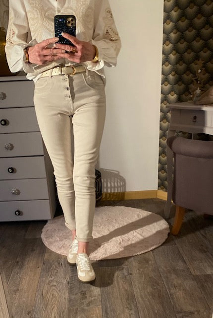 JEAN FORVER ECRU   XS/S/M/L/XL/XXL