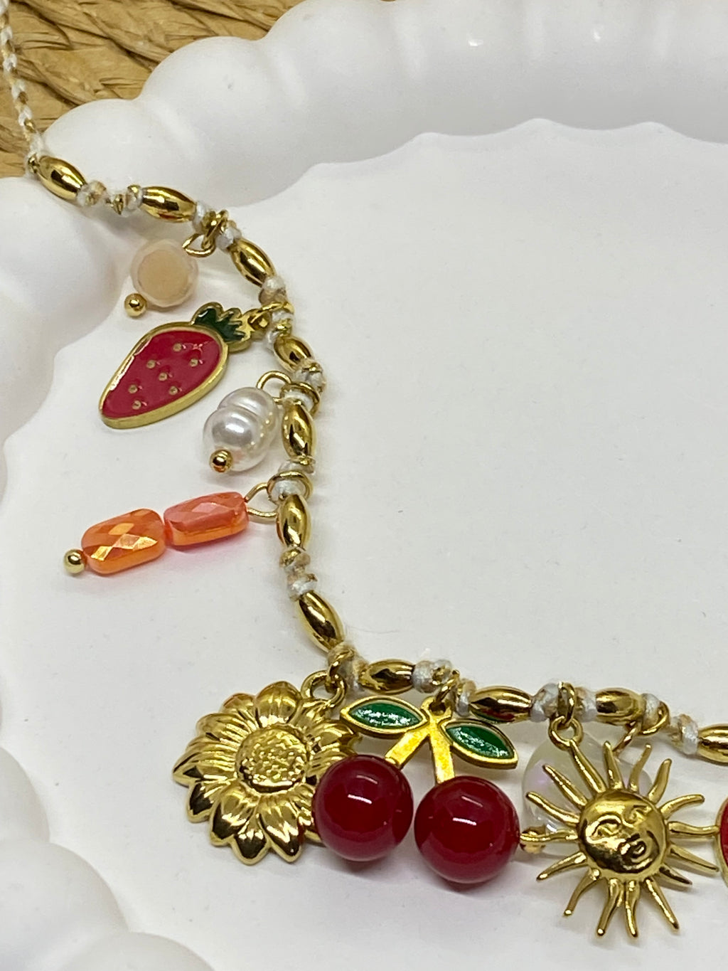 COLLIER FRUITS  COLLECTION OCEAN  ACIER INOXYDABLE