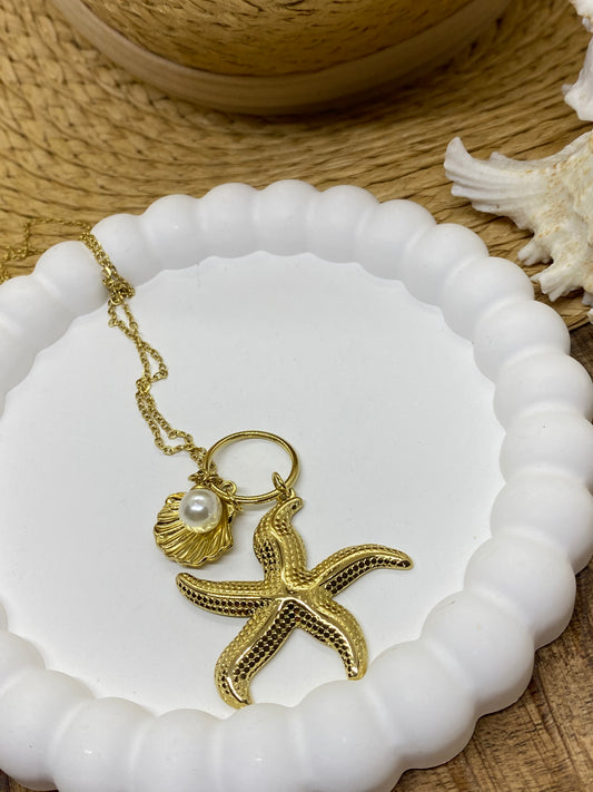 COLLIER SAUTOIR STELLA  COLLECTION OCEAN  ACIER INOXYDABLE
