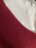 PULL SANS MANCHE  SOLEIL BORDEAUX  TU36/44