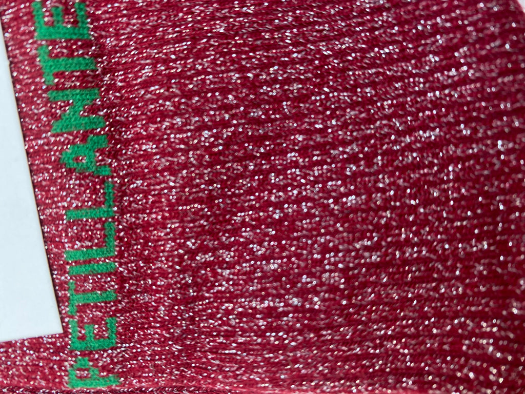 CHAUSSETTES MESSAGE A PAILLETTES  BORDEAUX   (catégorie chaussures)