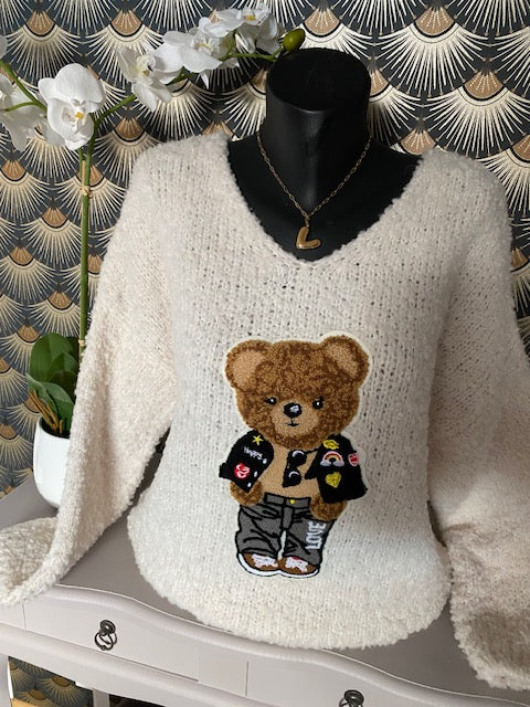 PULL TEDY OURSON ECRU   36/42 ALPAGA