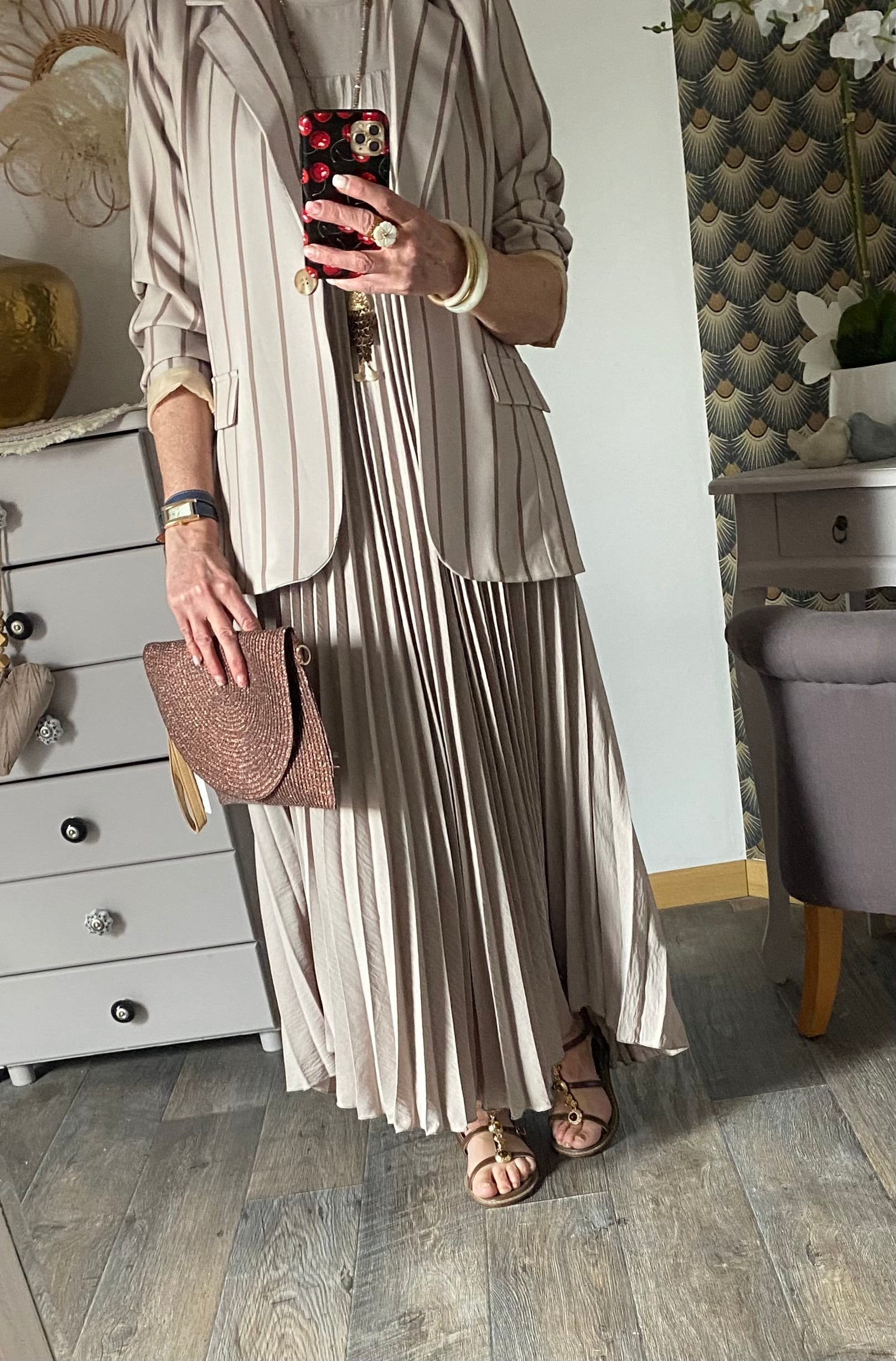 VESTE BLAZER RAYE BEIGE   TU 36/44