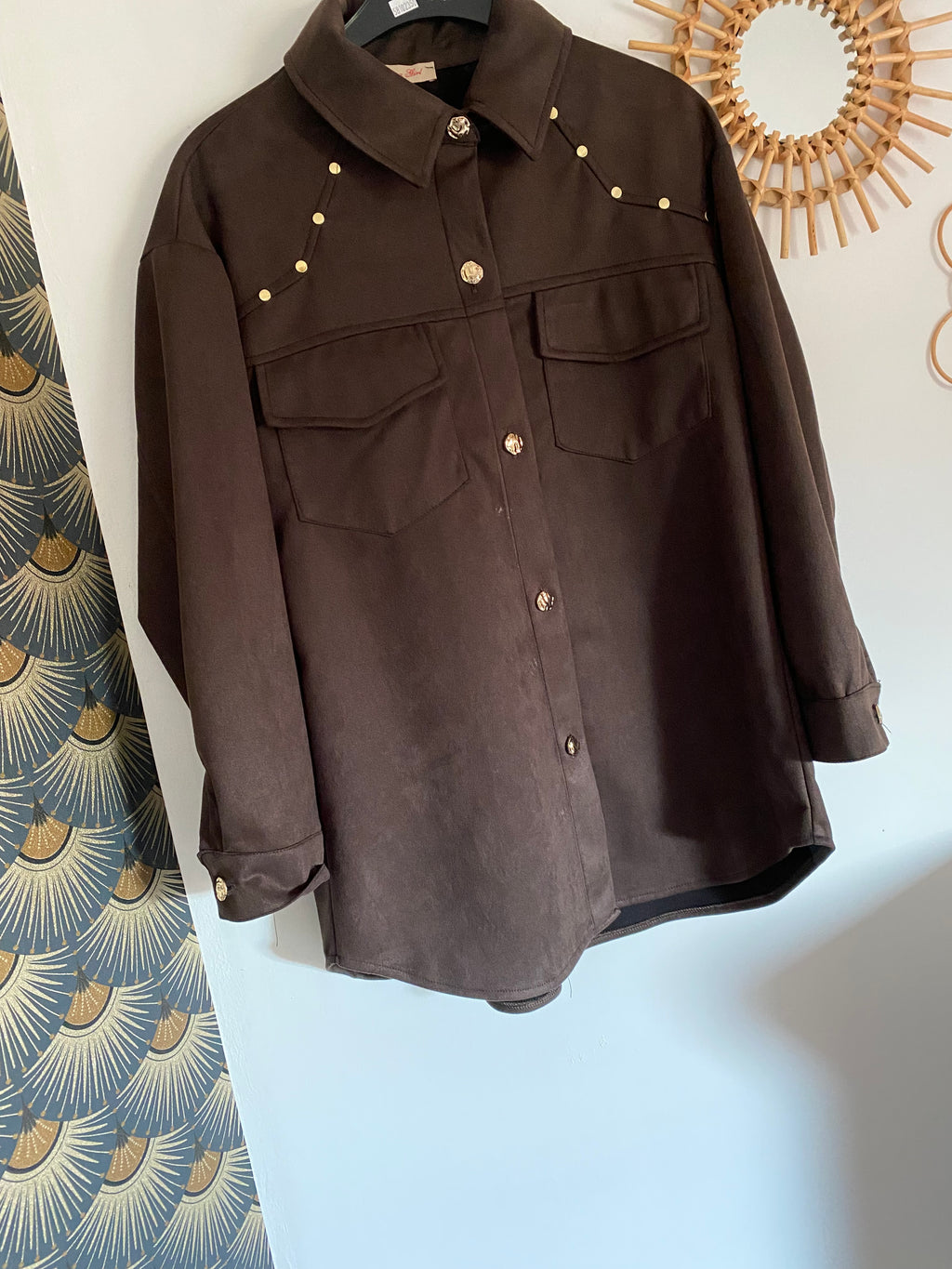 VESTE SHAMING CHOCOLAT  TAILLE S/M OUM/L