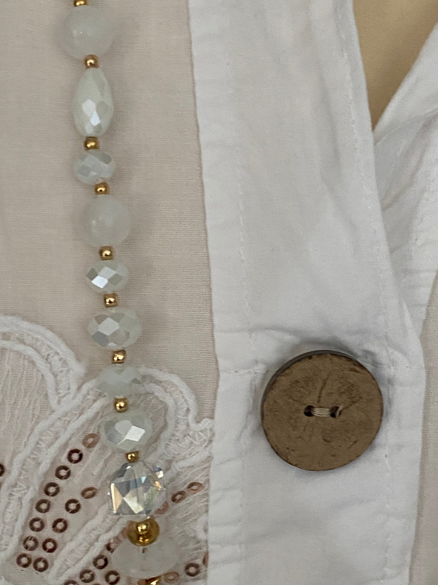 COLLIER CROIX  BLANC