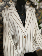 VESTE BLAZER RAYE BLANC   TU 36/44