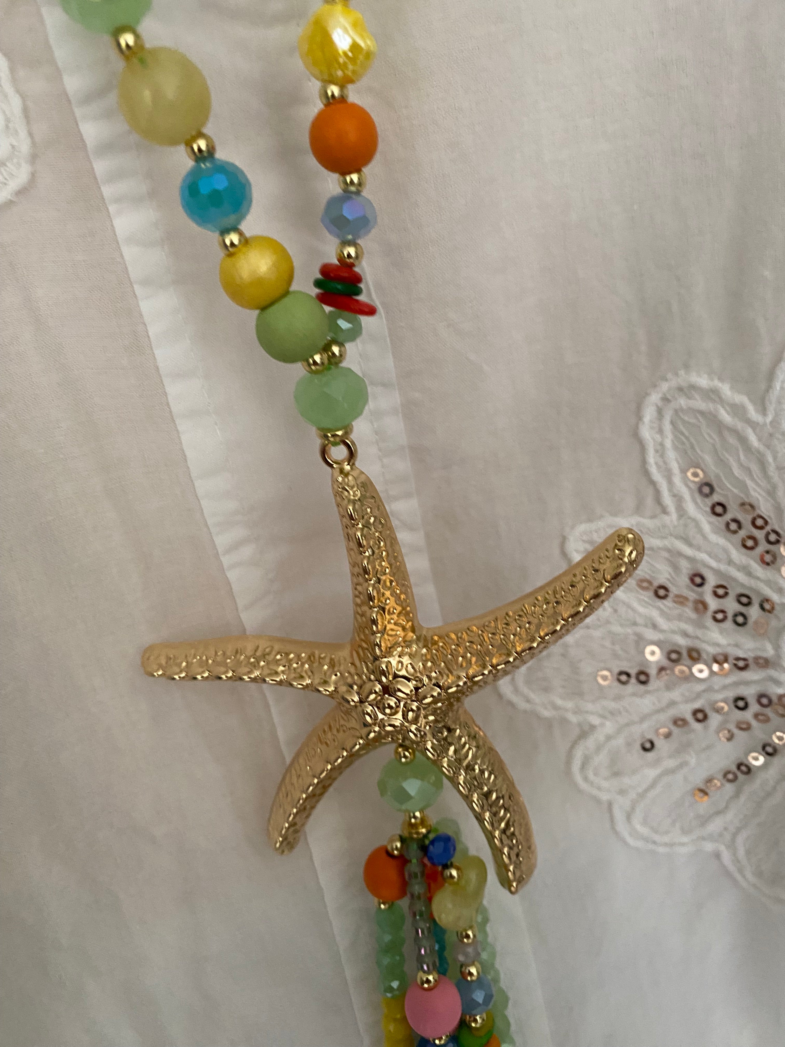 COLLIER ETOILE DE MER MULTICOULEUR