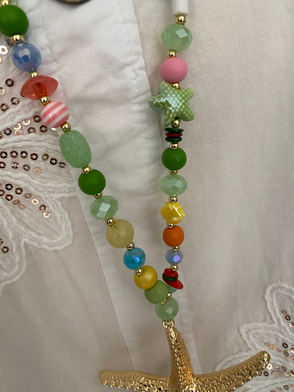 COLLIER ETOILE DE MER MULTICOULEUR