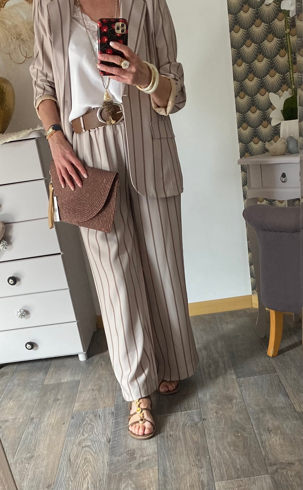 VESTE BLAZER RAYE BEIGE   TU 36/44