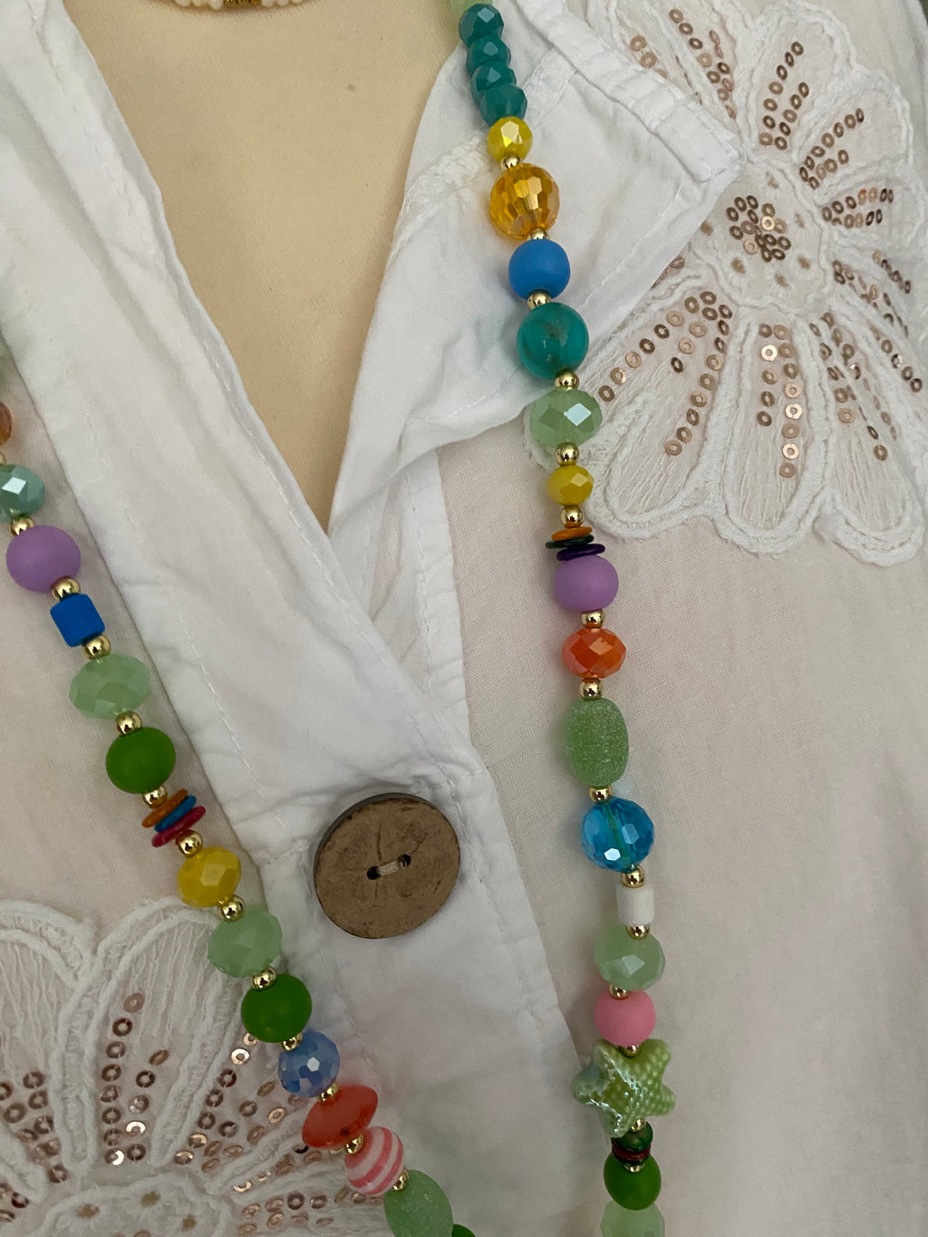 COLLIER ETOILE DE MER MULTICOULEUR