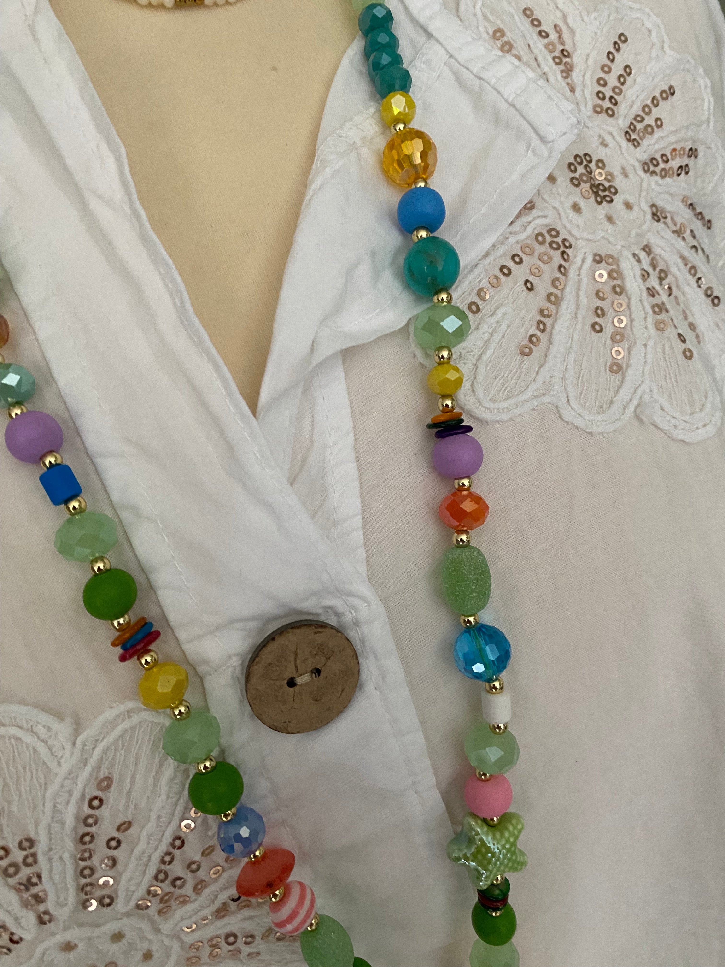 COLLIER ETOILE DE MER MULTICOULEUR